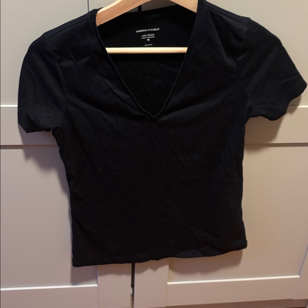 Banana Republic Luxe Touch Black Top